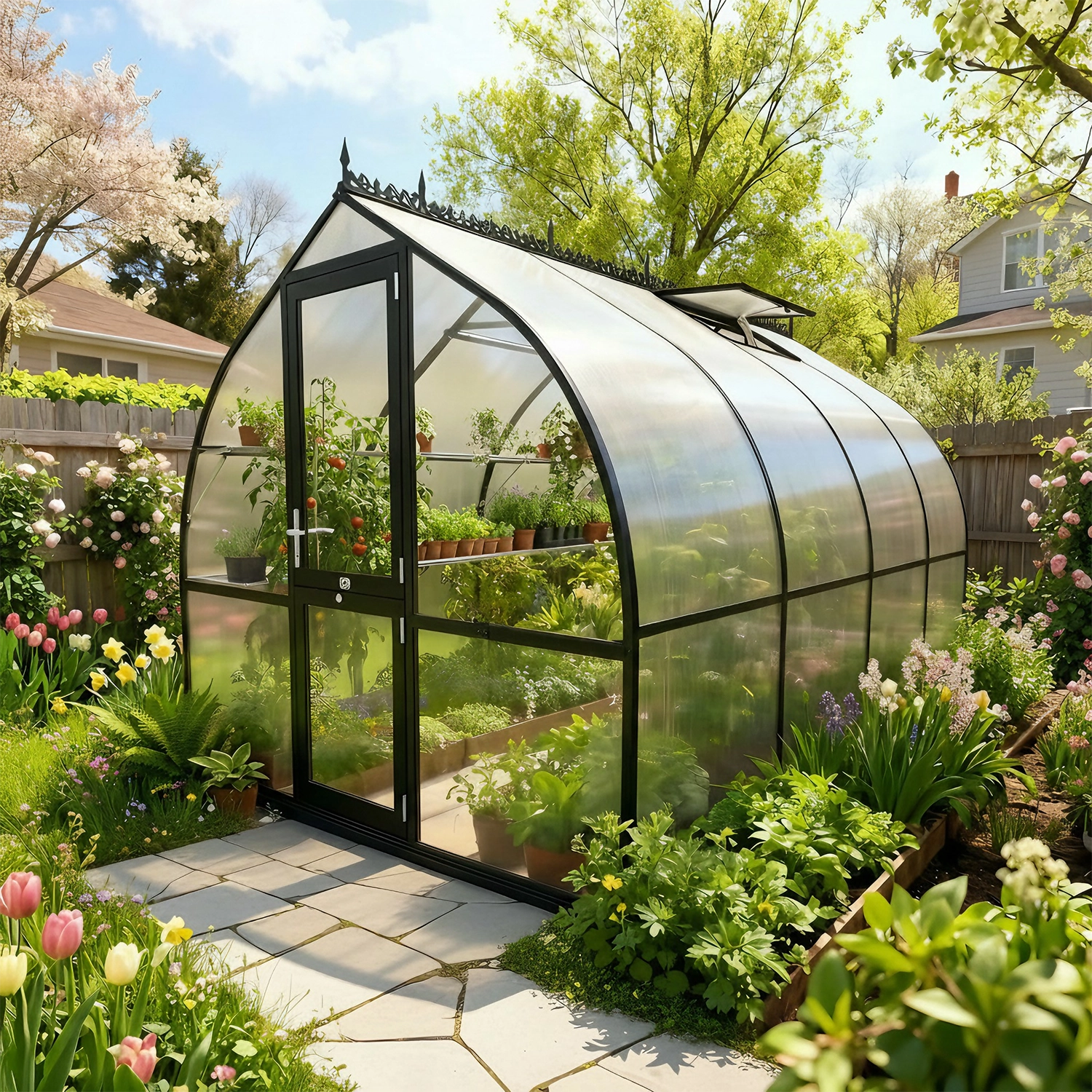 Riga 4 Black 9x14 Greenhouse