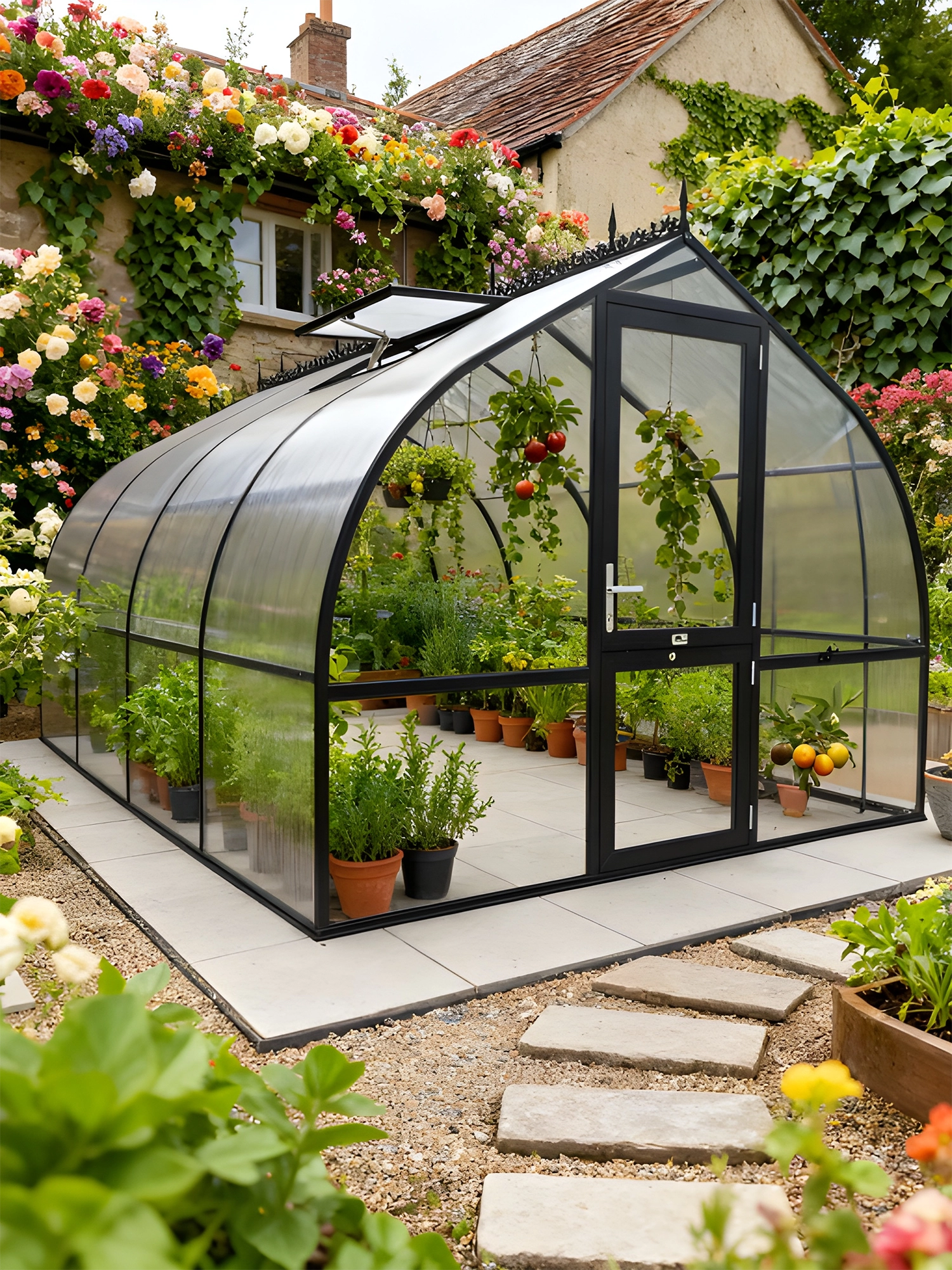 Riga 4 Black 9x14 Greenhouse