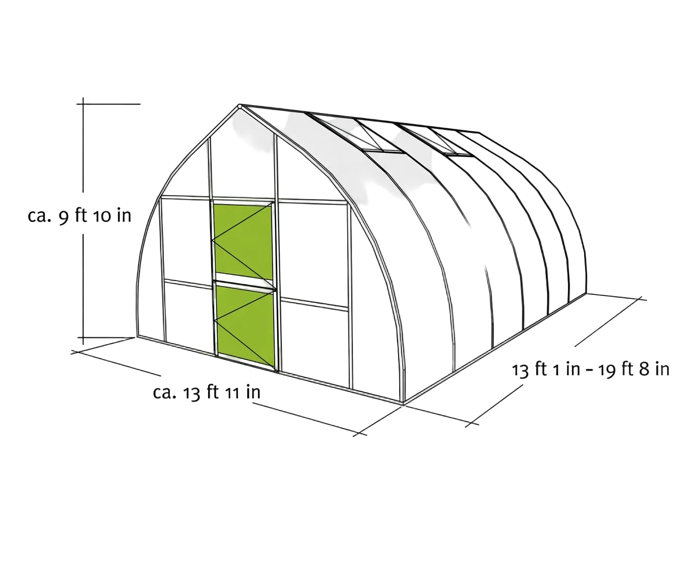 Riga XL 9 14 x 29 Greenhouse