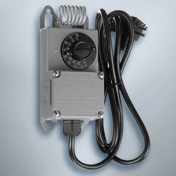 PECO TF115P Manual Dial Thermostat for Greenhouse Exhaust Fans