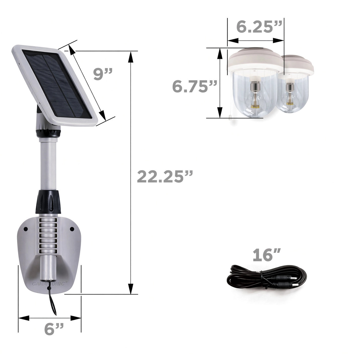 Light My Shed 4 – Solar Powered LED Greenhouse Light Kit - GS-16B02