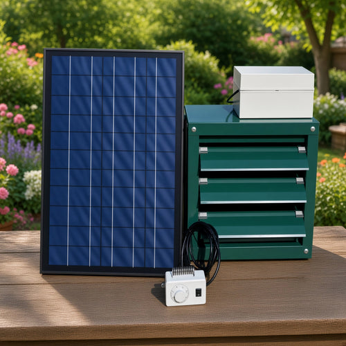 Solar Powered Exhaust Fan Kit – 16" for Greenhouses